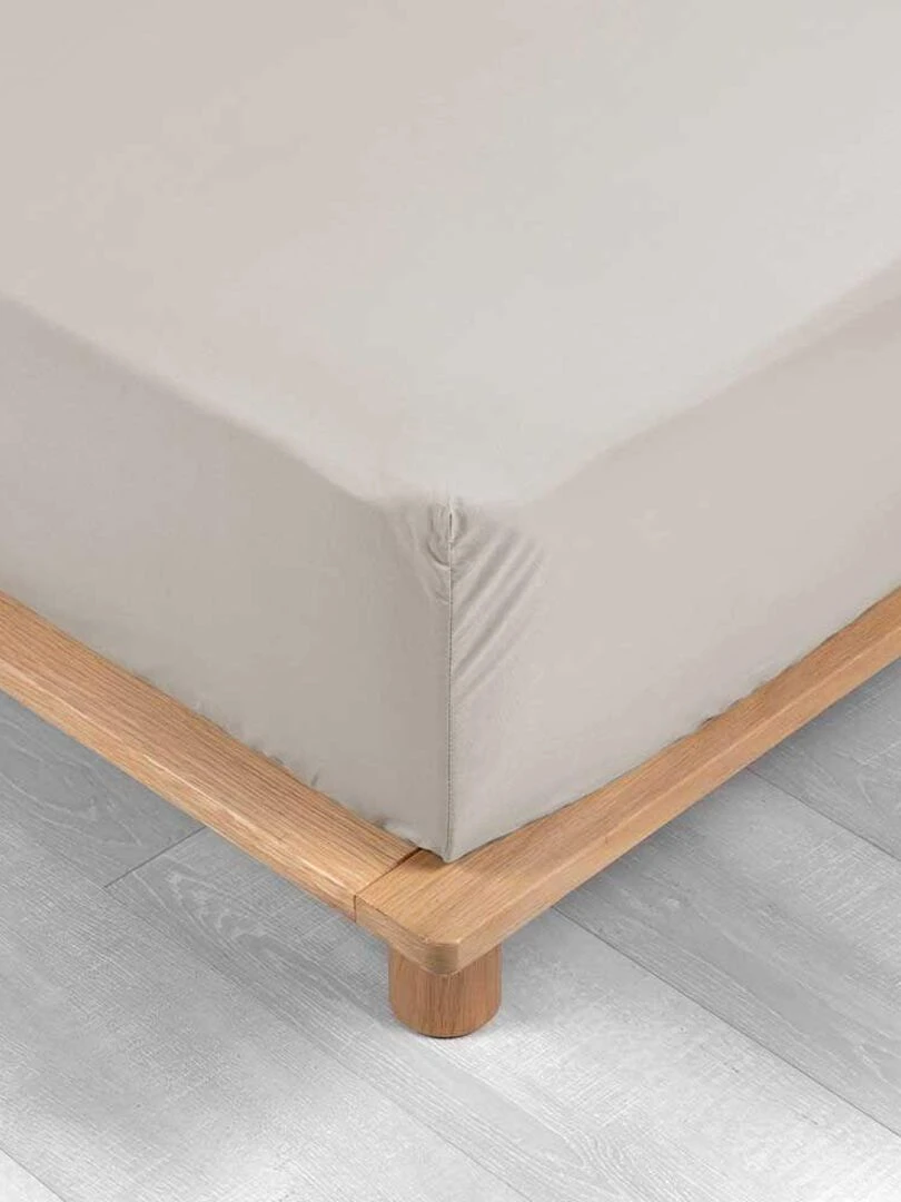 Drap housse Percaline Blanc cassé