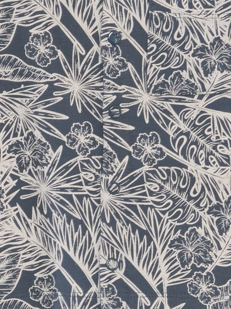 Chemise en jersey imprimée Gris