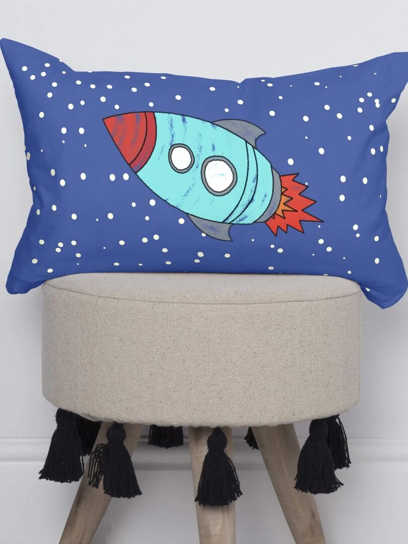 Housse de coussin Space rocket "Happyfriday"   Blanc