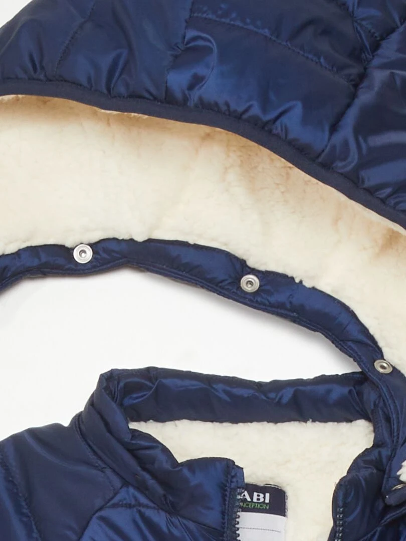 Doudoune matelassée à capuche   So Easy   Bleu marine