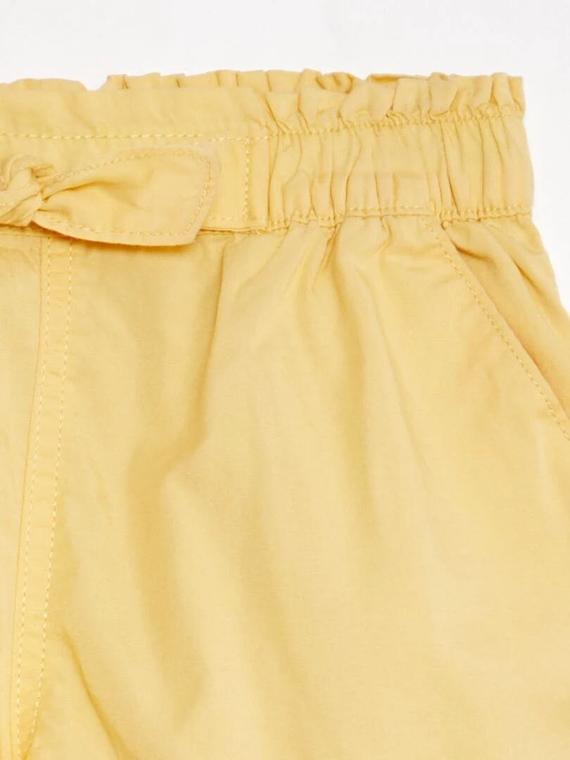 Short paperbag avec ceinture   Jaune