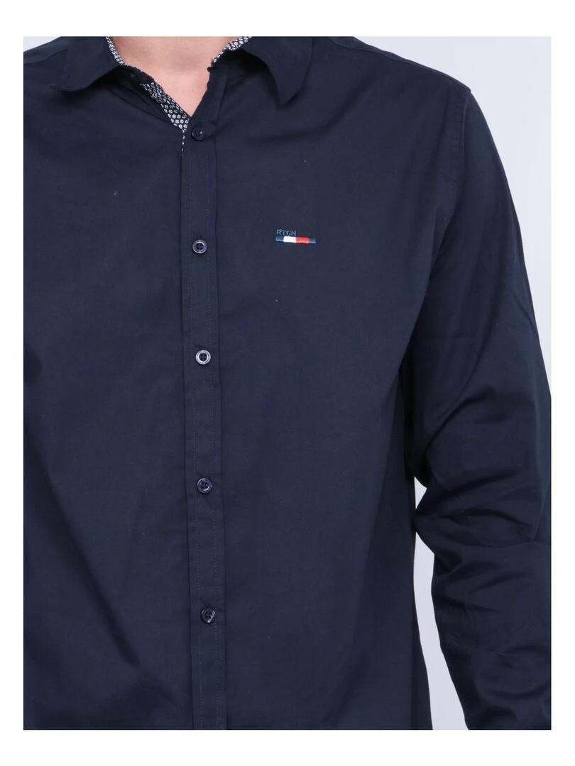 Chemise manches longues TARTIK   Bleu marine