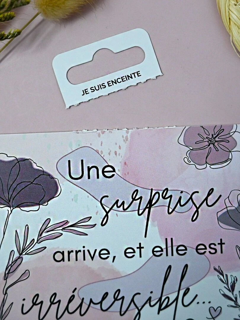 Carte à gratter   Annonce de grossesse   Blanc