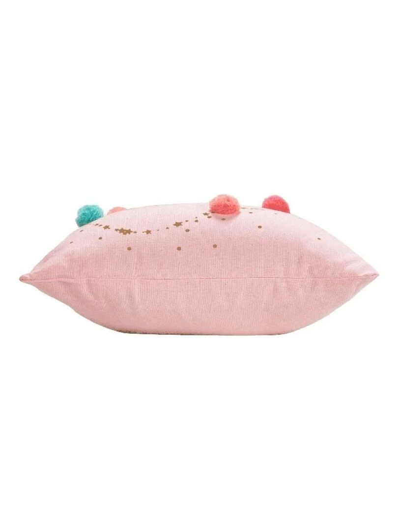 Coussin 40x40 cm métallisé Lovely coton Rose