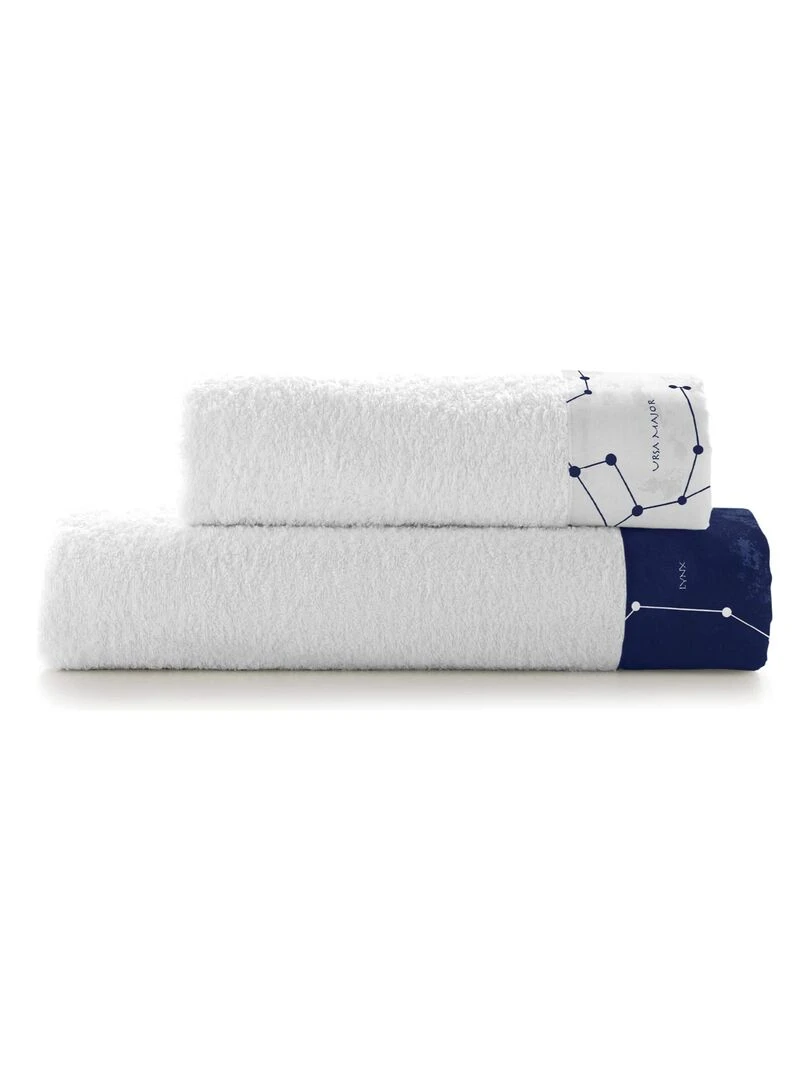 Lot de serviettes Cosmos "Happyfriday" Blanc
