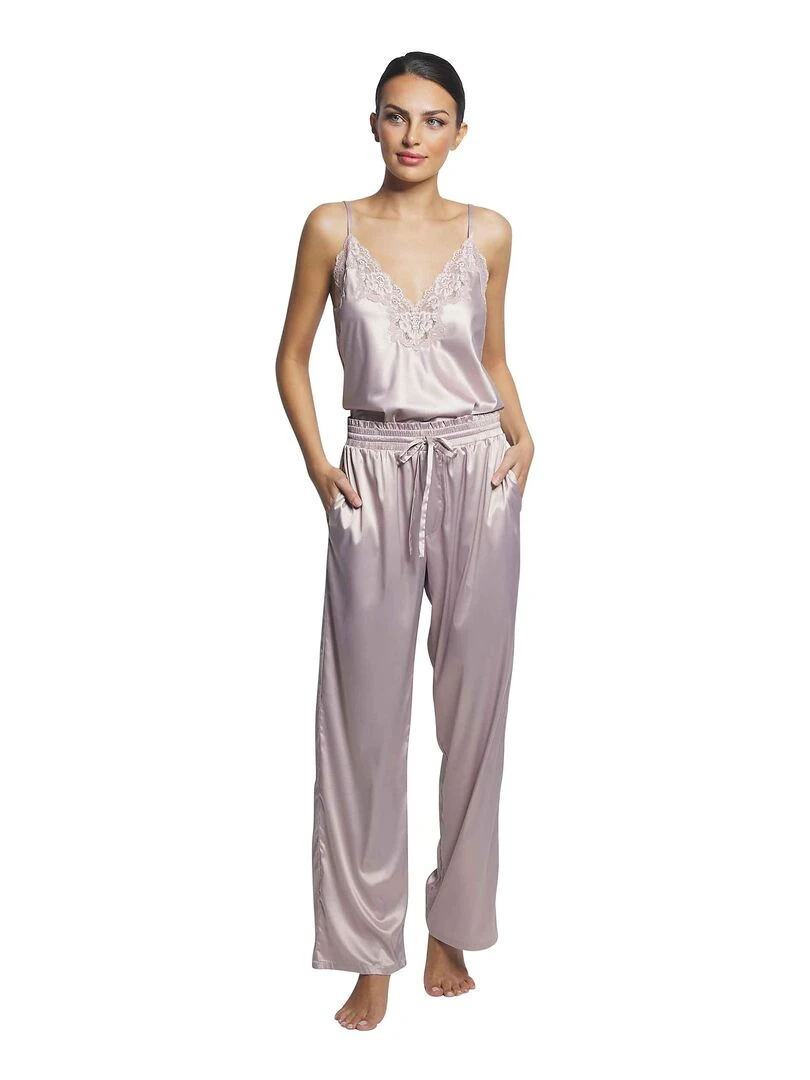 Pyjama pantalon caraco Sofisticada Beige