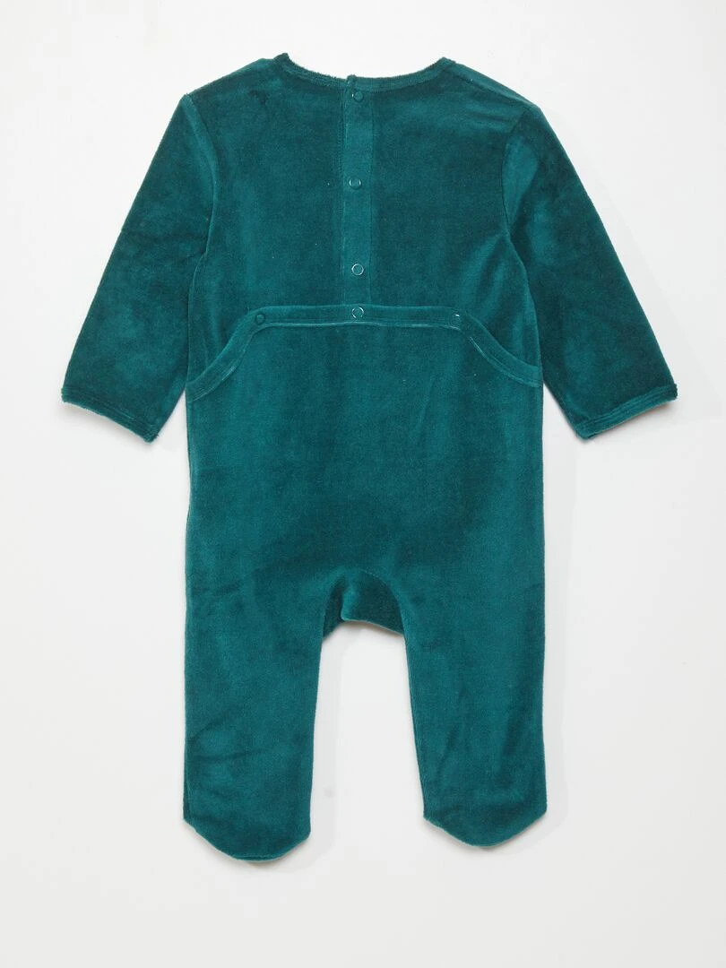 Pyjama dors bien en velours   Vert