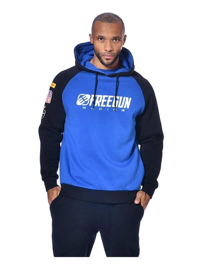 Sweat homme à capuche Collection Racing Freegun Bleu