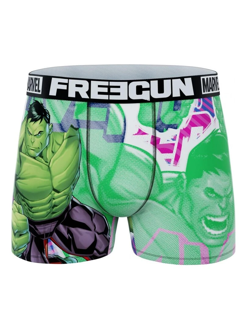 Lot de 4 boxers homme Marvel Freegun   Bleu turquoise