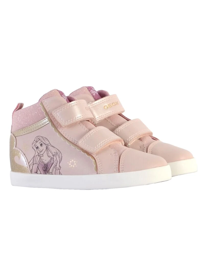 Basket Cuir Enfant Geox Kilwi   Rose