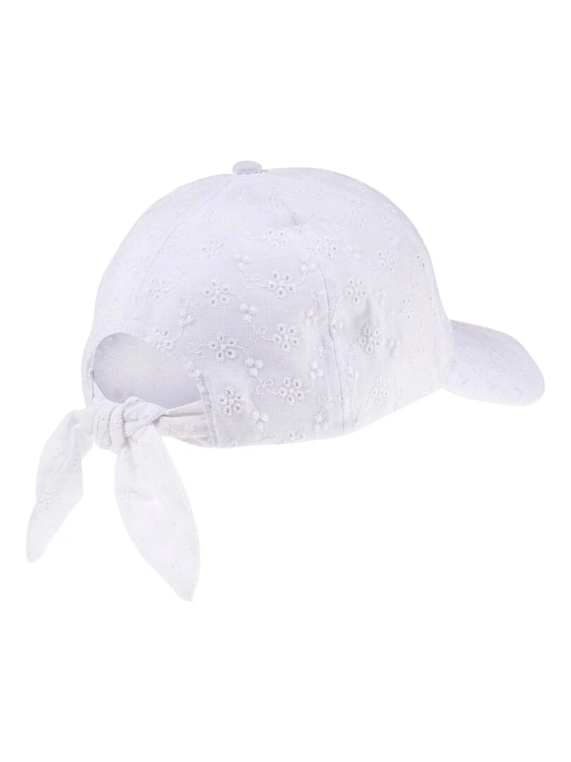 Casquette Femme ajustable Broderie Blanc