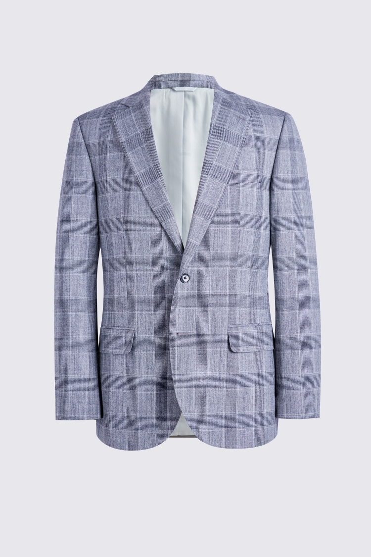 Tailored Fit Blue Check Performance Jacket    Buy Online at Moss