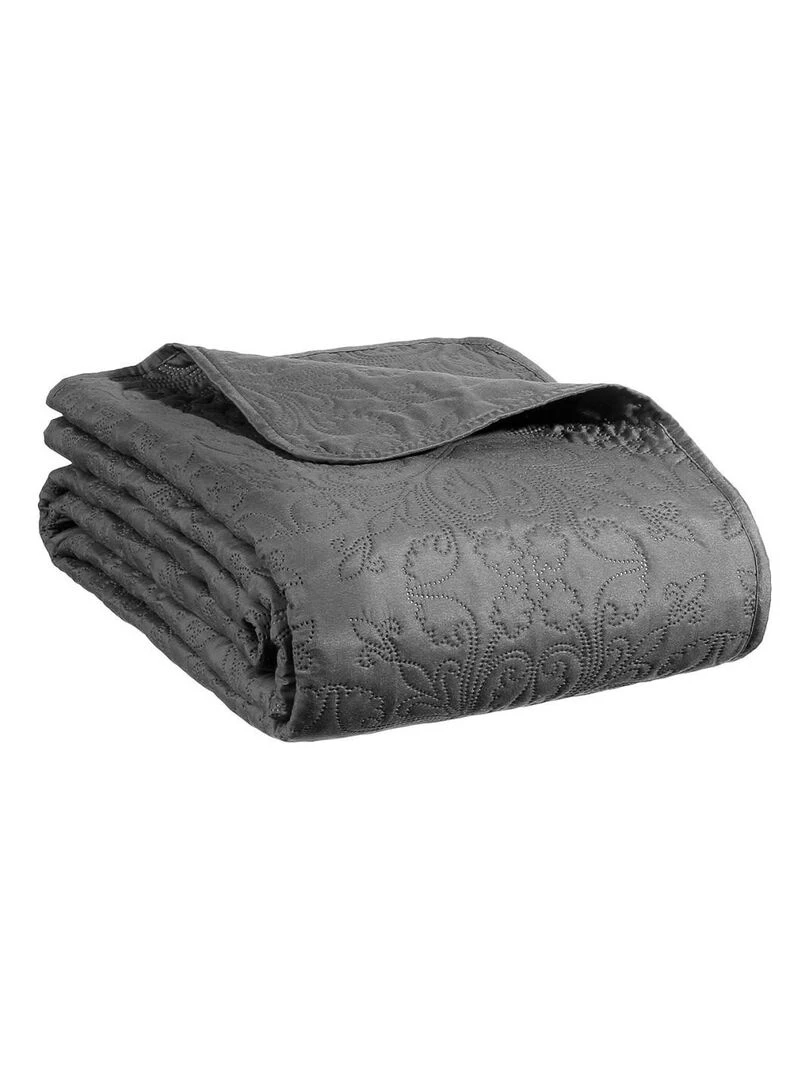 Dessus de lit + taie(s) Arabesque gris foncé gris anthracite