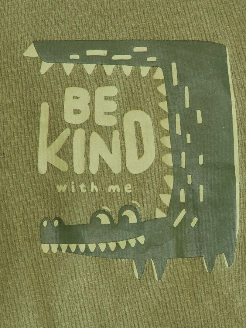 T shirt en jersey avec imprimé   Vert