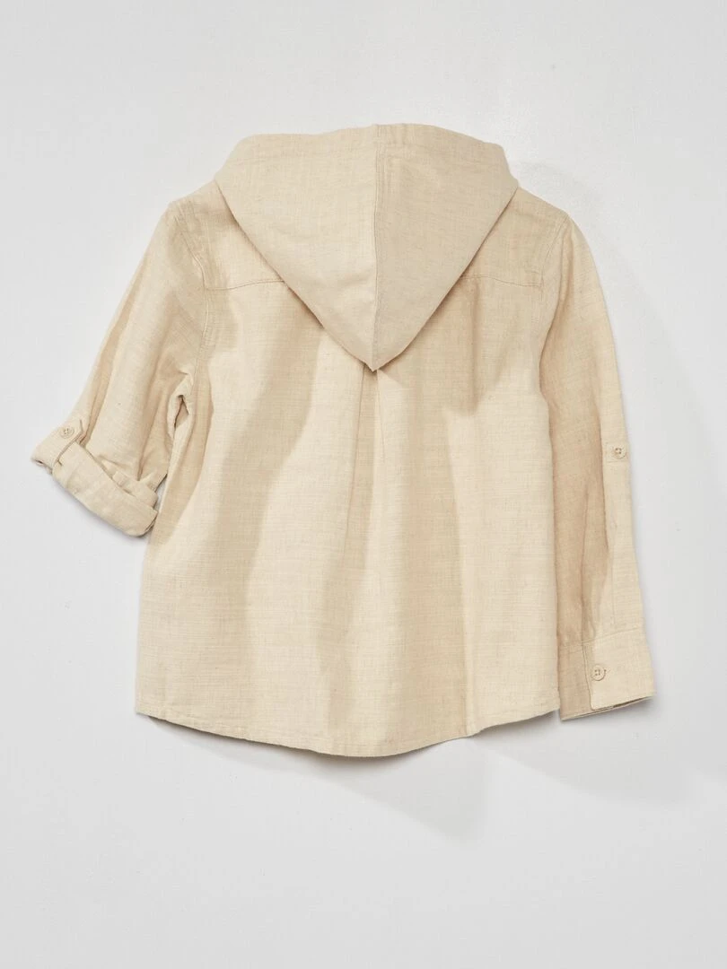 Chemise en lin et coton Beige