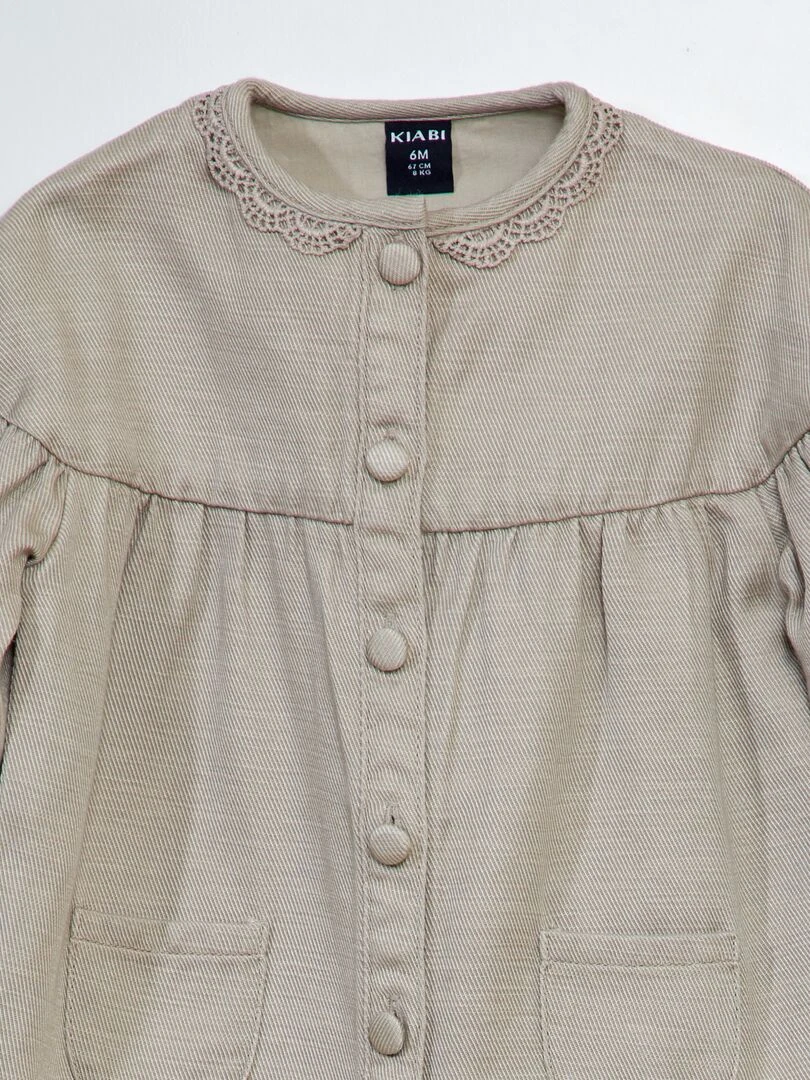 Robe en tencel Beige