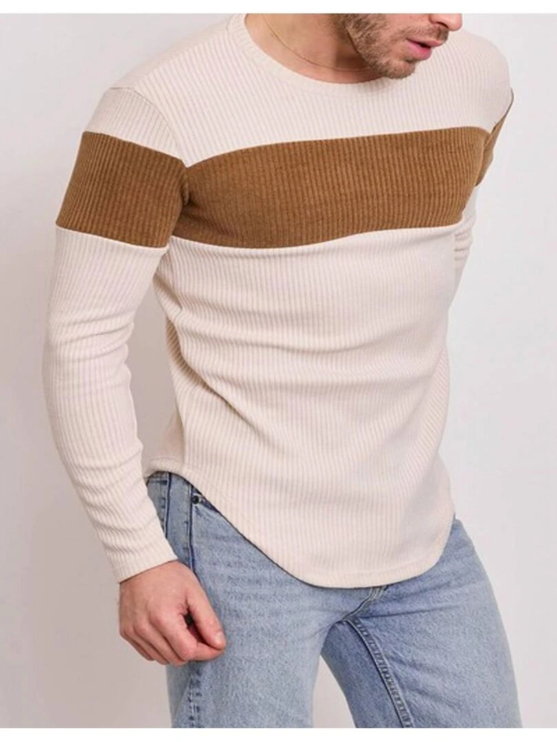 Pull manches longues Kebello Beige