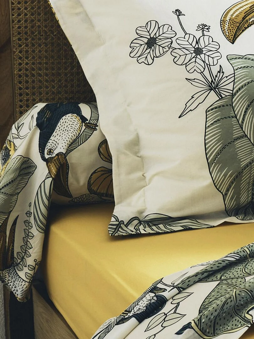 Parure de lit 4 pièces Toco Kaki