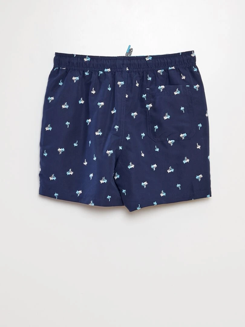 Short de bain à motif   Marine