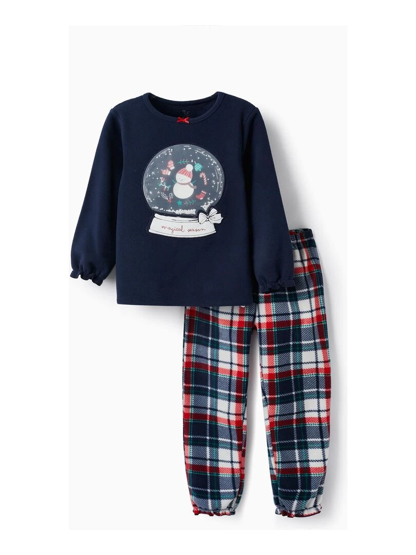 Pyjama en polaire pour fille 'Noël Snow Globe' NOËL Bleu foncé
