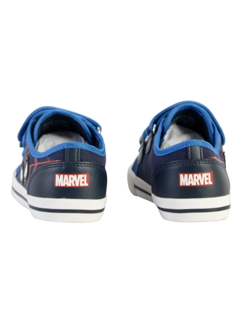 Basket à Scratch Plate Geox Enfant Kilwi Canv+Geobuck   Bleu