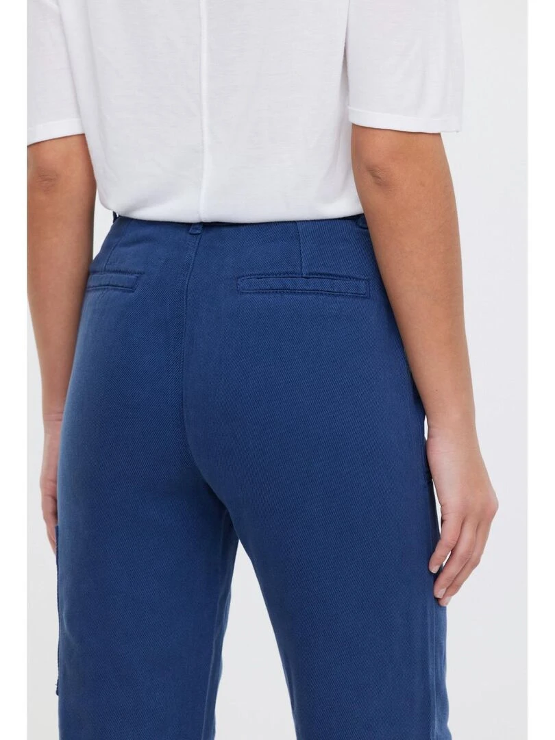 Lee Cooper   Pantalon lyocell loose GIXIE   Bleu foncé