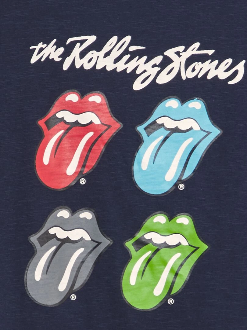 T shirt 'Rolling Stones' Bleu