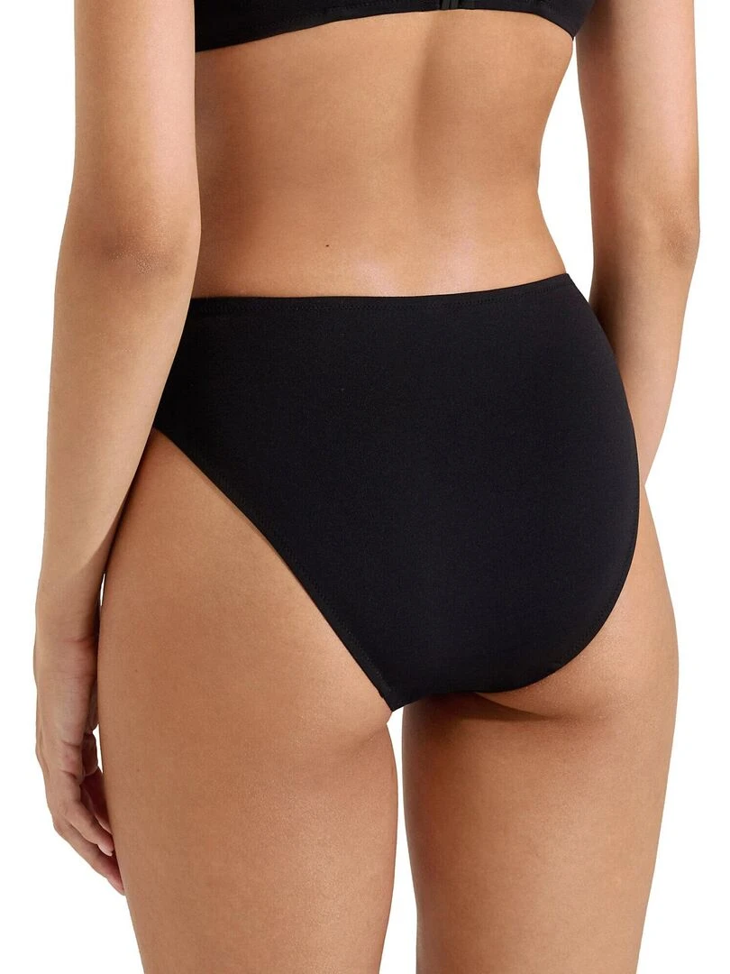 Bas maillot slip de bain taille haute Quito Noir