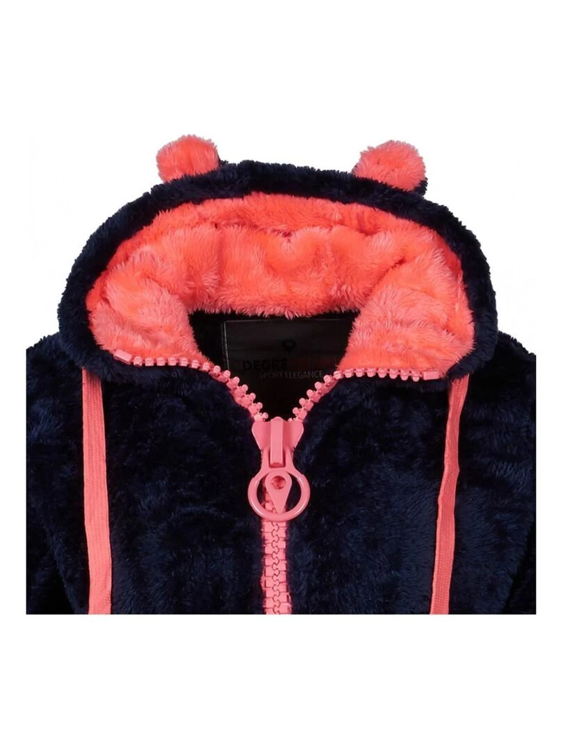 Blouson polaire à capuche femme ARELI   Bleu marine