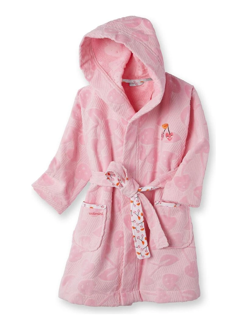 Peignoir de bain fille Escapade Kawaii 10/12 ans 100% Coton 400 GSM Rose Rose
