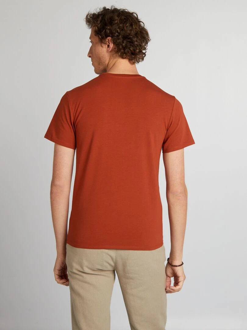 Tee shirt uni   Muscle fit   Orange