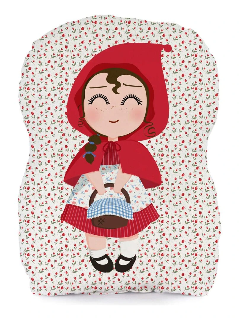 Coussin Red riding hood "Happyfriday" Blanc