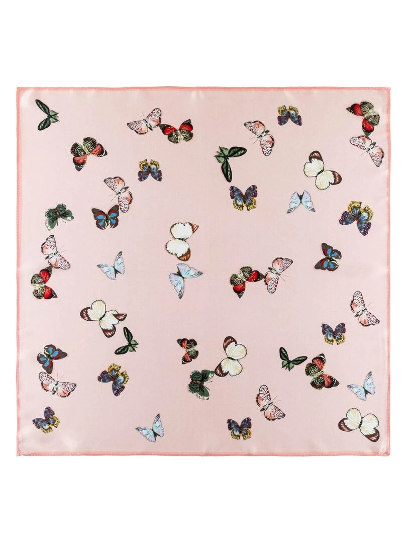 Carré de soie Piccolo Papini Rose