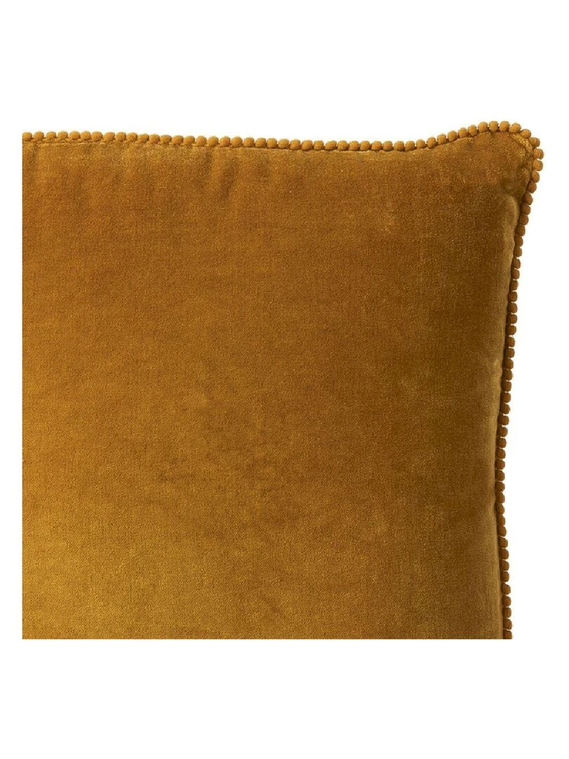 Coussin en velours avec contour perlé 'Deko&co'   Orange