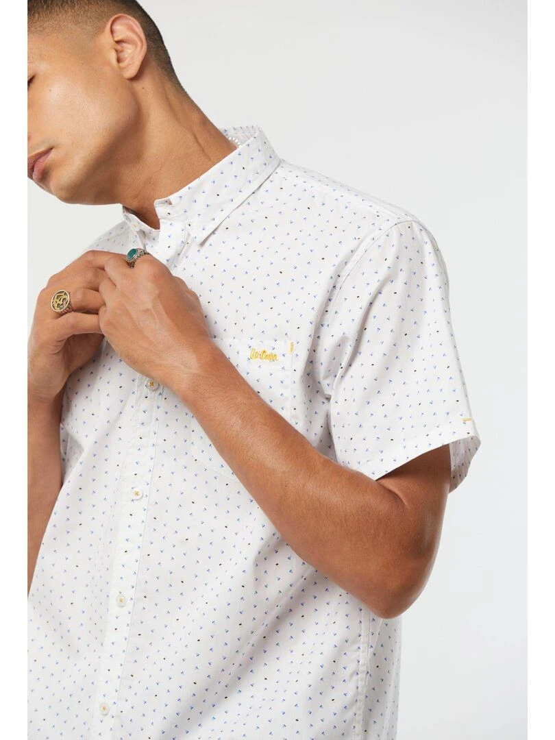 Lee Cooper   Chemise manches courtes coton comfort DANET   Blanc