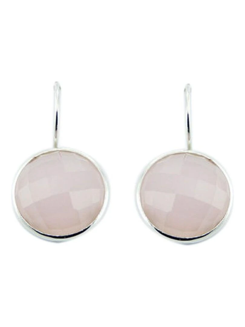 Dormeuses en cristal quartz Bijoucolor Rose