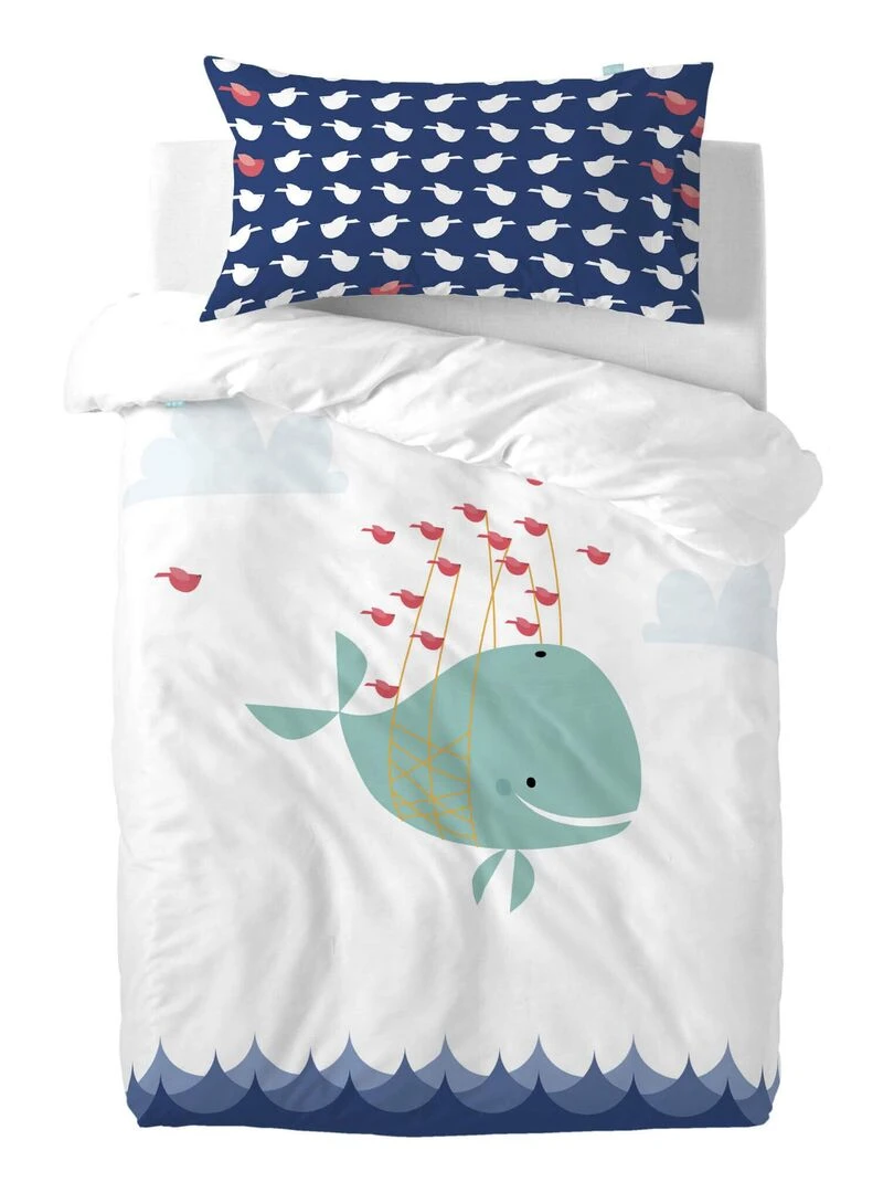 Taie d'oreiller Whale "Happyfriday" Multicolore