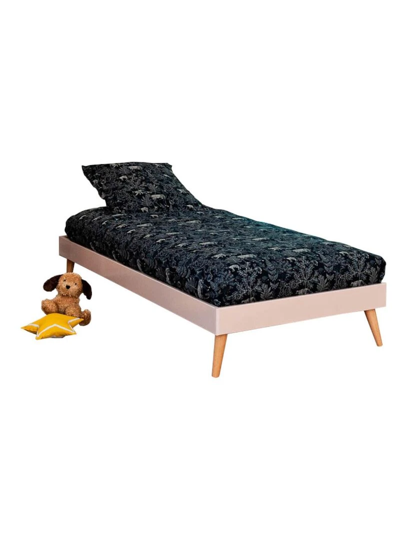 Pack lit avec pieds et matelas Doris AKITEN RETAIL Vieux rose