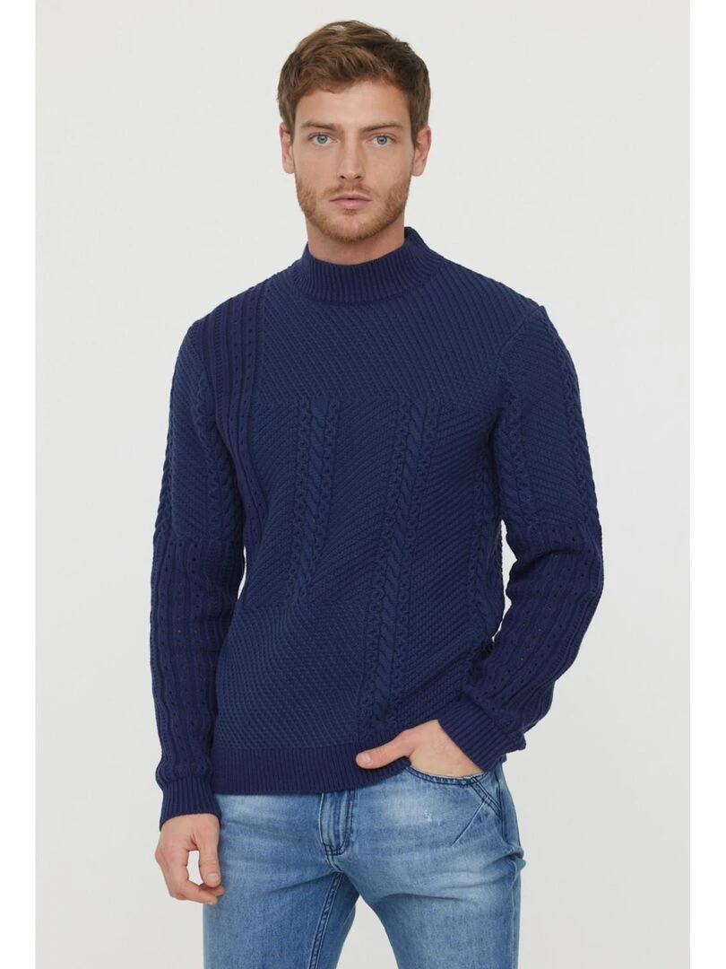 Lee Cooper Pull manches longues coton regular COSMO Bleu marine