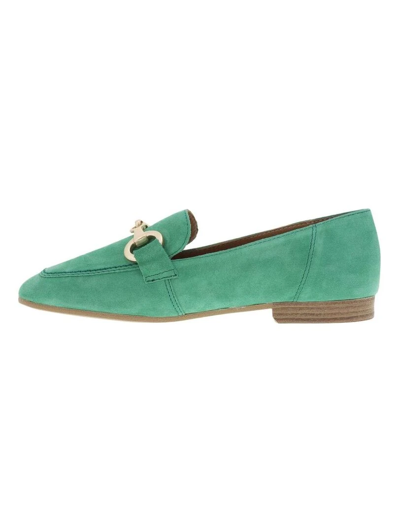 TAMARIS   Mocassins cuir talon plat   Vert