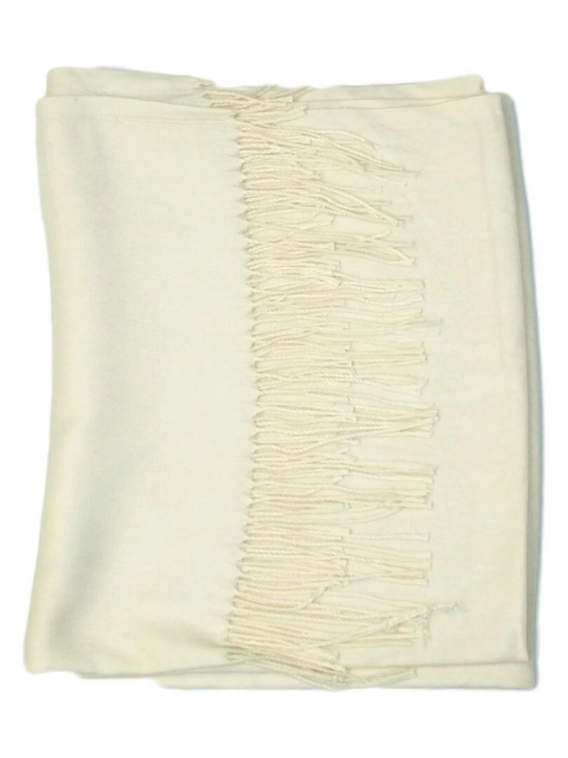 Echarpe uni en Laine Kebello Blanc Blanc