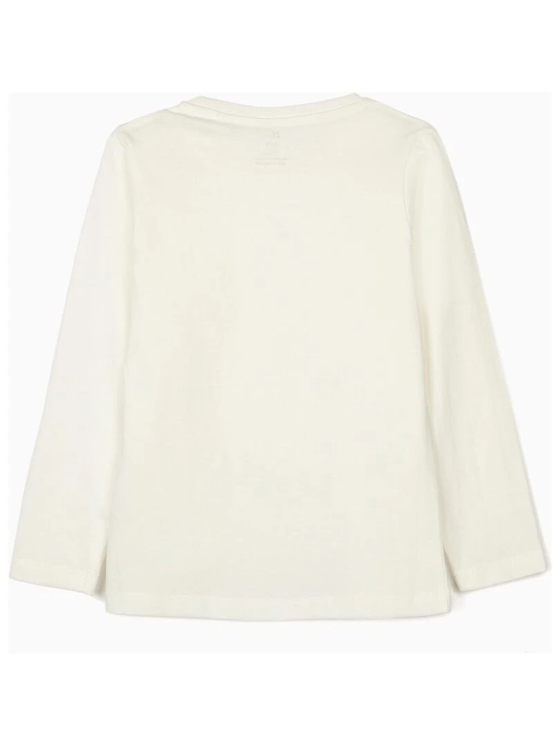 2 T shirts manches longues fille manches longues DISRUPTION   Blanc