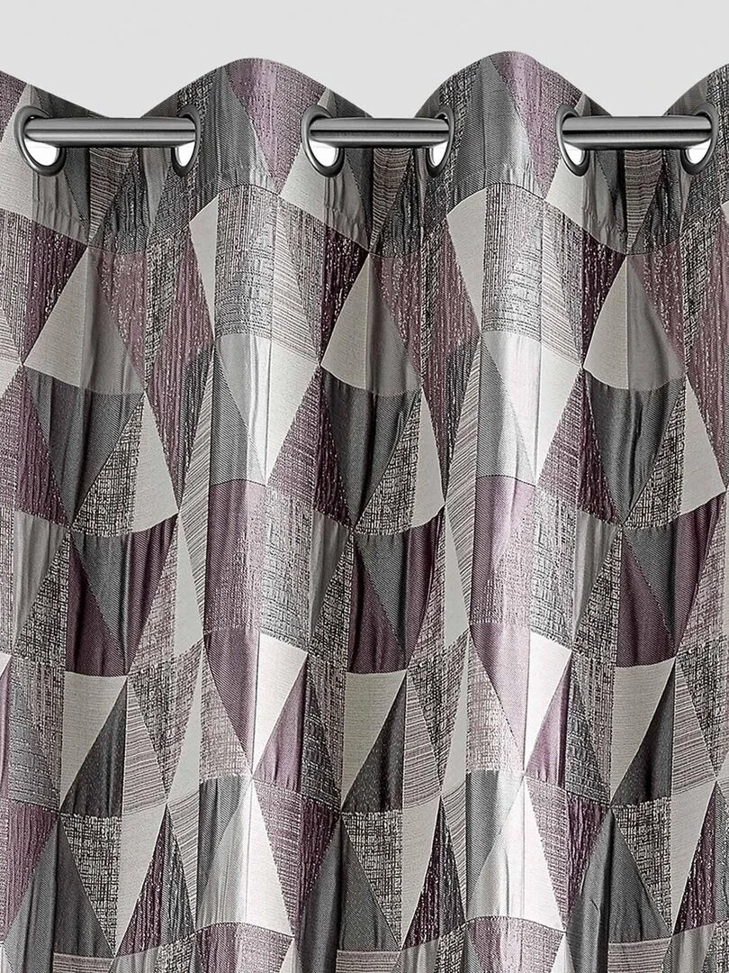 Rideau design à motifs triangulaires Rose clair