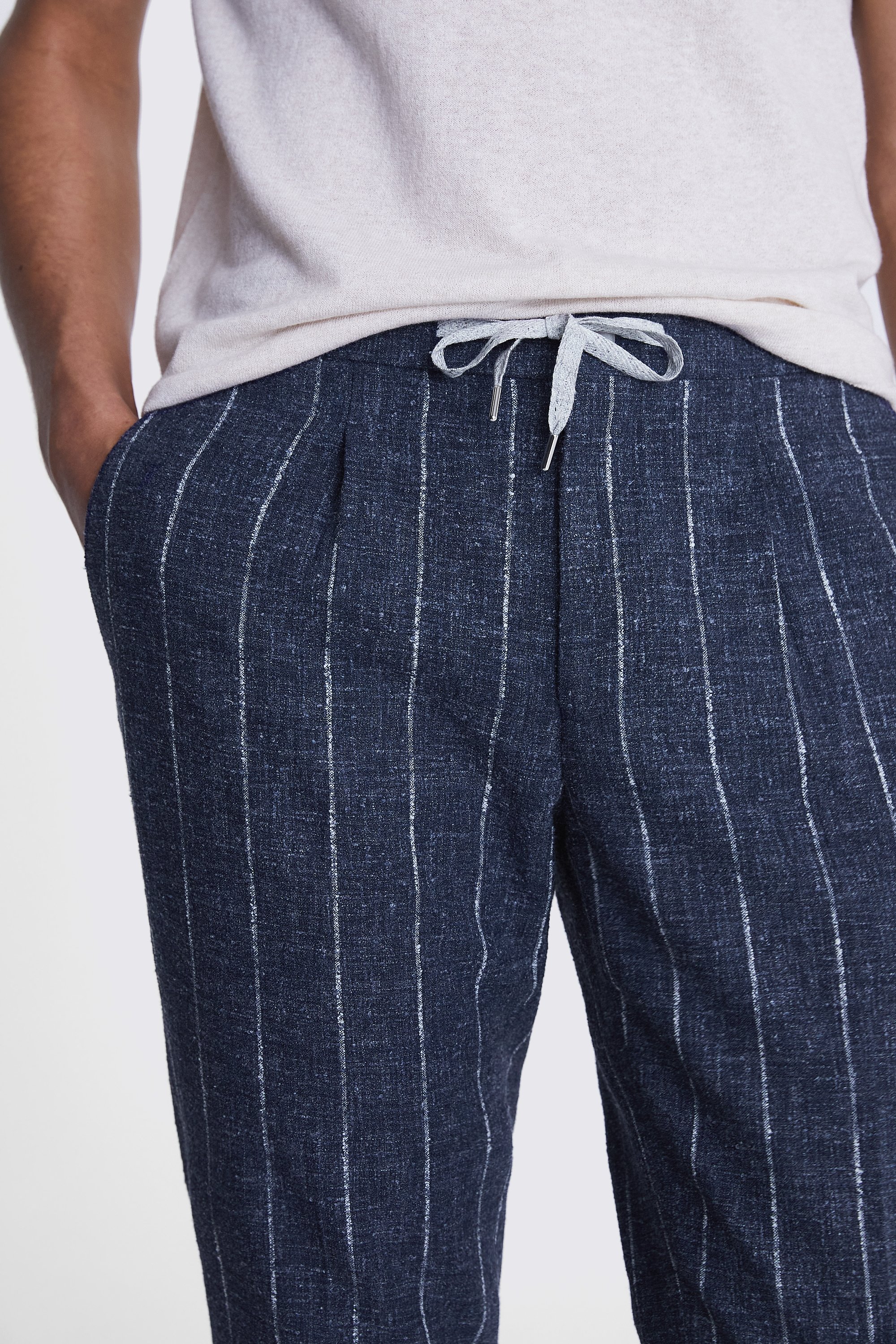 Tailored Fit Rust Linen Trousers   Buy Online at Moss