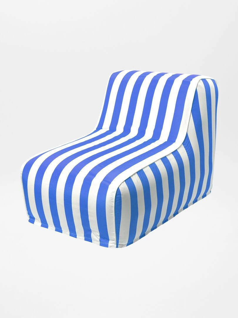 Fauteuil gonflable à rayures bleu
