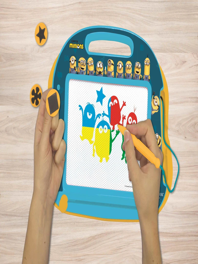 Ardoise Magique Minions Format A5 Avec Accessoires Magnétiques Pour Dessiner En Couleurs N/A