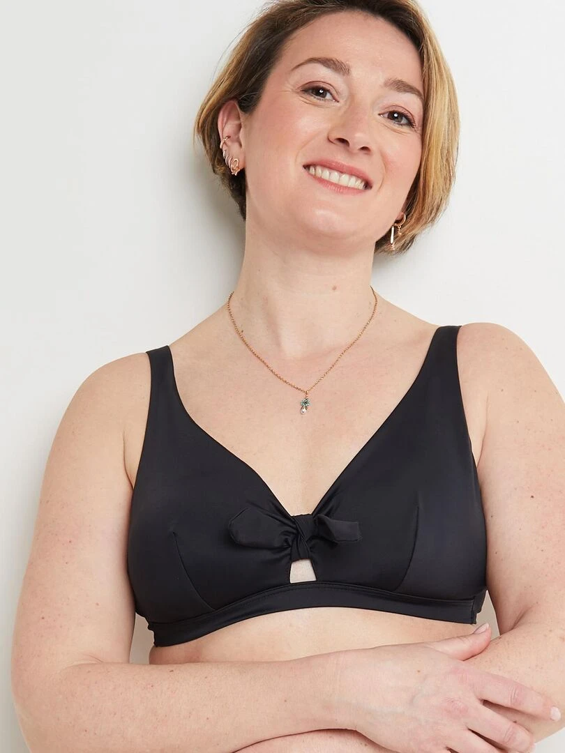 Maillot de bain triangle post op Leslie   RougeGorge Lingerie   Noir