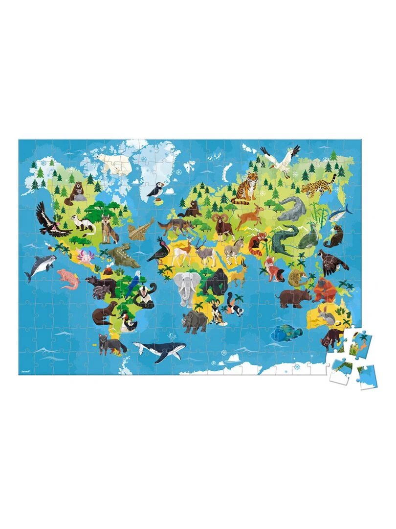 Puzzle Éducatif Géant Les Animaux Menacés (200 Pièces) N/A