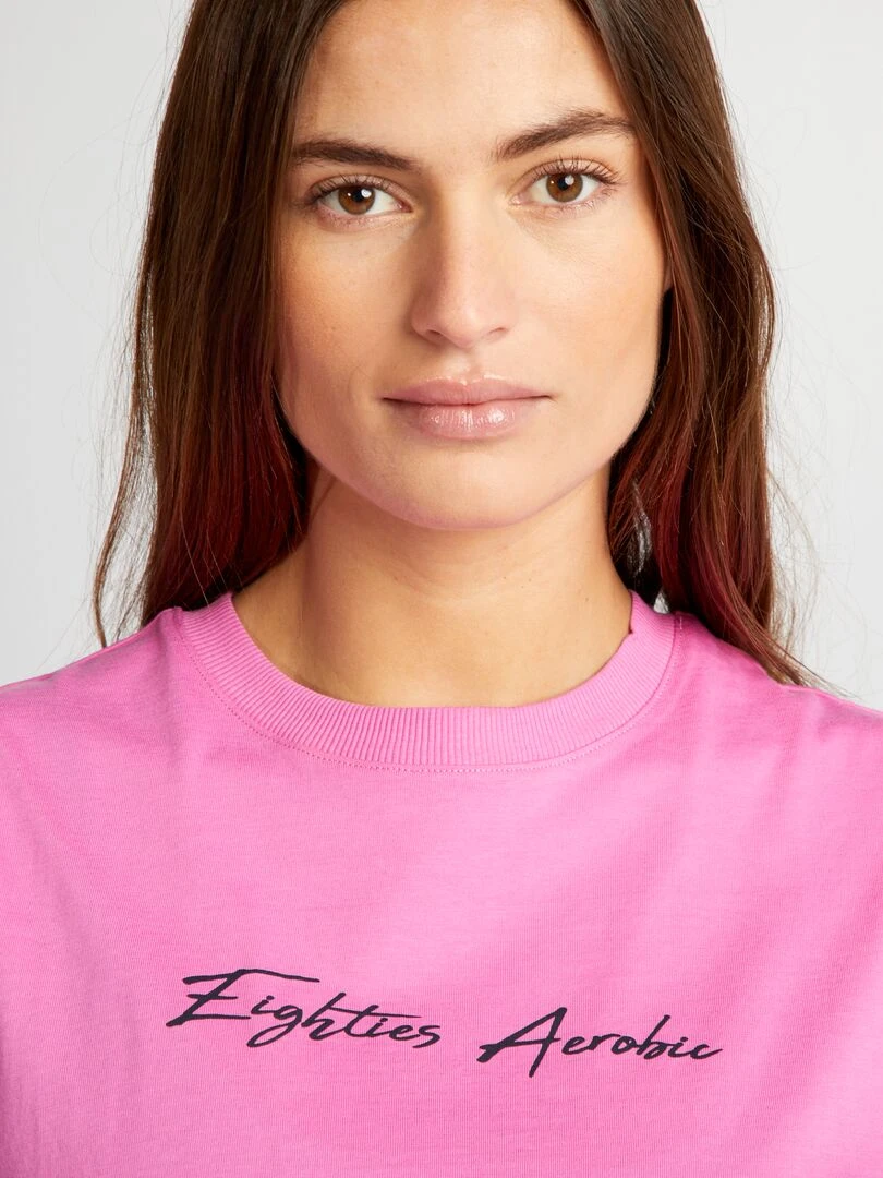 T shirt sans manches   Rose