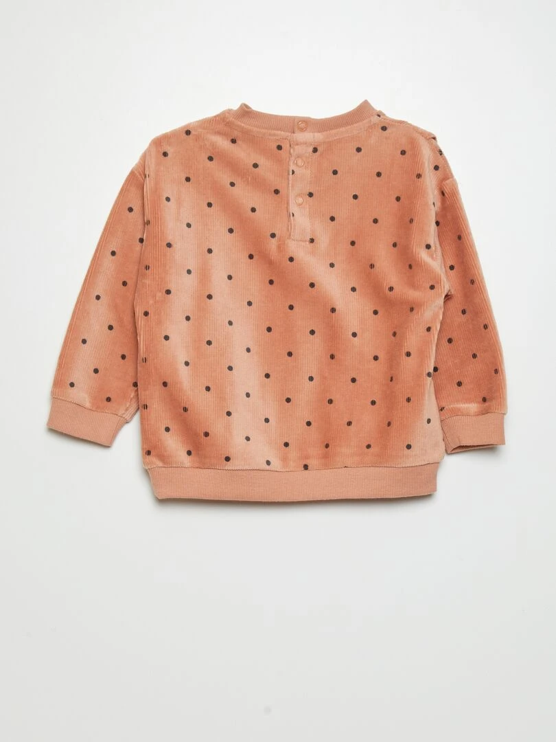 Ensemble de pyjama à motif   2 pièces   Marron